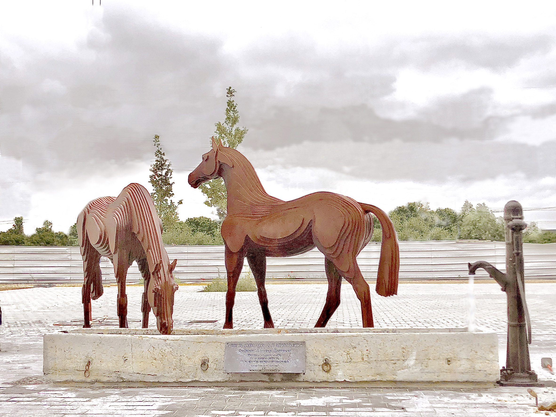 Deux chevaux installés